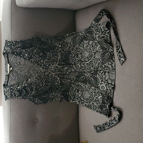 Sexy Speechless top women’s size small s sleeveless black pattern tie Babydoll - Picture 5 of 16